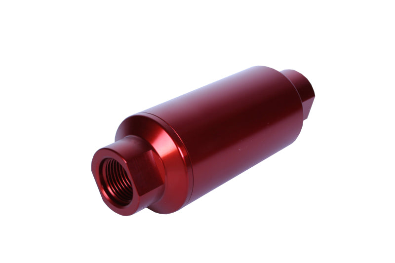 Aeromotive In-Line Filter - (AN-10) 10 Micron Microglass Element Red Anodize Finish Aeromotive Fuel Filters