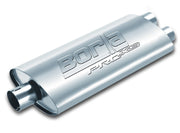 Borla Universal Center/Dual Oval 2.5in In/Dual 2.5in Out 19in x 4in x 9.5in Notched PRO-XS Muffler Borla Muffler