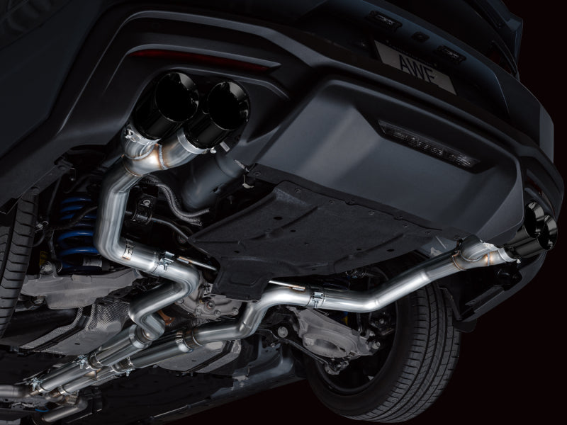 AWE 2024 Ford Mustang GT Fastback S650 RWD Track Edition Cat-Back Exhaust w/ Quad Diamond Black Tips AWE Tuning Catback