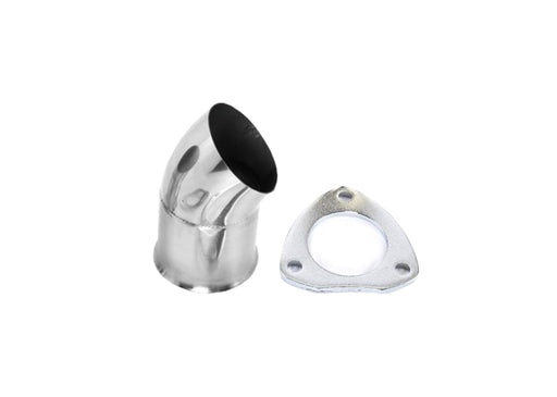 Granatelli 2.5in 304SS Turn Down w/3-Bolt Flange & Gasket Granatelli Motor Sports Exhaust Adapters