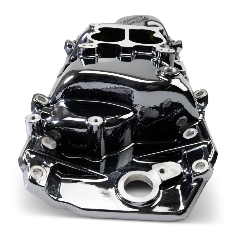 Edelbrock 65-90 BB Chevy Oval Port Heads Performer 2-O Manifold - Black Plasma Edelbrock Intake Manifolds