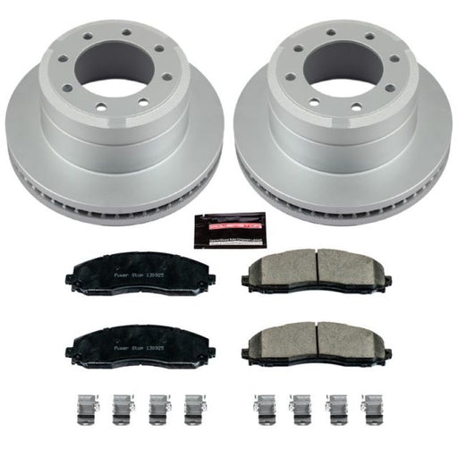 Power Stop 13-22 Ford F-350 Super Duty Rear Z17 Coated Brake Kit PowerStop Brake Rotors - OE - Cryo