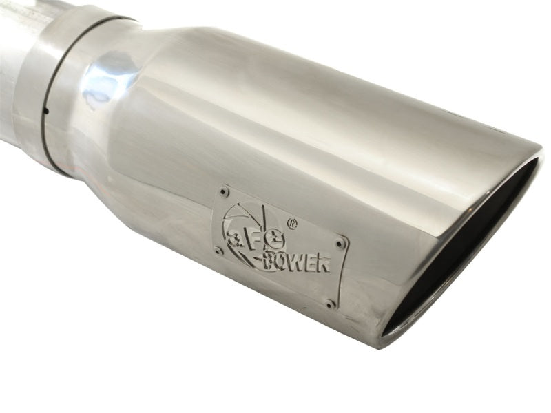 aFe MACHForce XP 5in DPF-Back Stainless Steel Exh Sys, polished tip,Ford Diesel Trucks 11-14 V8-6.7L aFe DPF Back