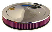 K&N 14in Red Custom Air Cleaner Assembly - 5.125in ID x 14in OD x 3.87in H K&N Engineering Carburetor Air Cleaners