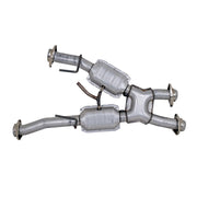 BBK 79-93 Mustang 5.0 Short Mid X Pipe w Catalytic Converters 2-1/2 For Automatic Long Tube Headers BBK X Pipes