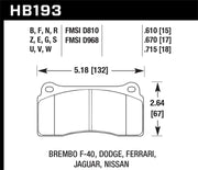 Hawk 19-20 BMW M2 Competition Rear ER-1 Brake Pads Hawk Performance Brake Pads - Racing
