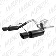 MBRP 11-14 Ford Mustang GT 5.0L 3in Cat Back Dual Split Rear Race Version 4in Tips - Black MBRP Catback