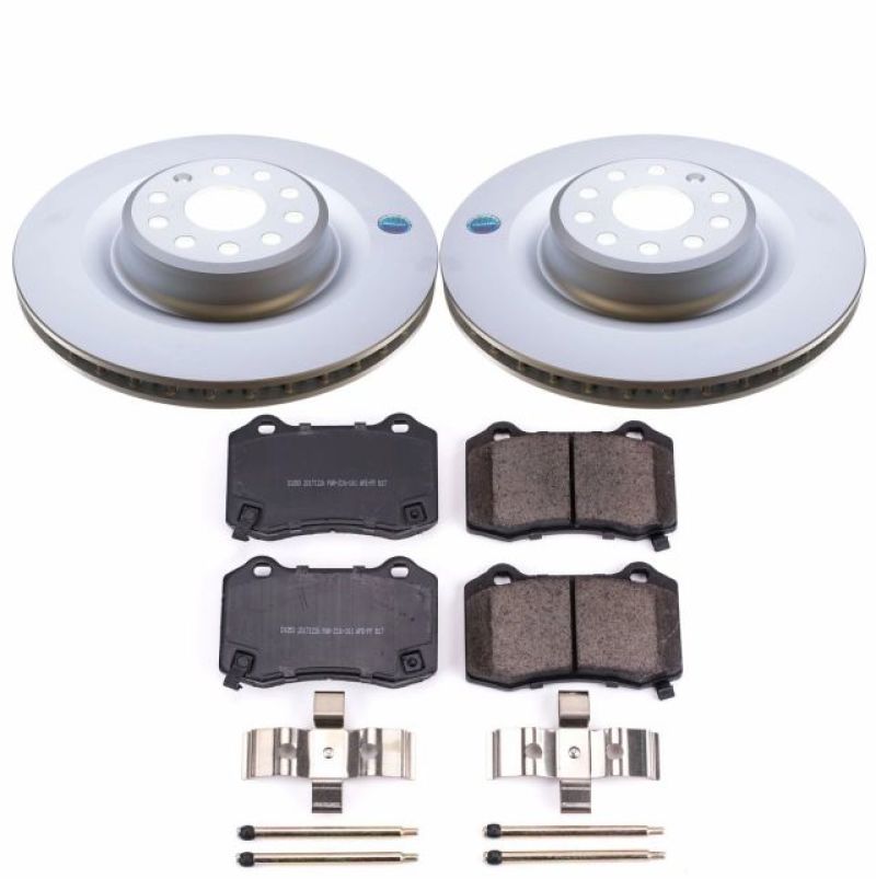 Power Stop 12-16 Tesla Model S Rear Z17 Evolution Geomet Coated Brake Kit PowerStop Brake Kits - Performance Blank