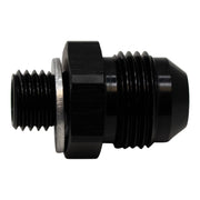 DeatschWerks 8AN Male Flare to M12 X 1.5 Male Metric Adapter (Incl Washer) - Anodized Matte Black DeatschWerks Fittings