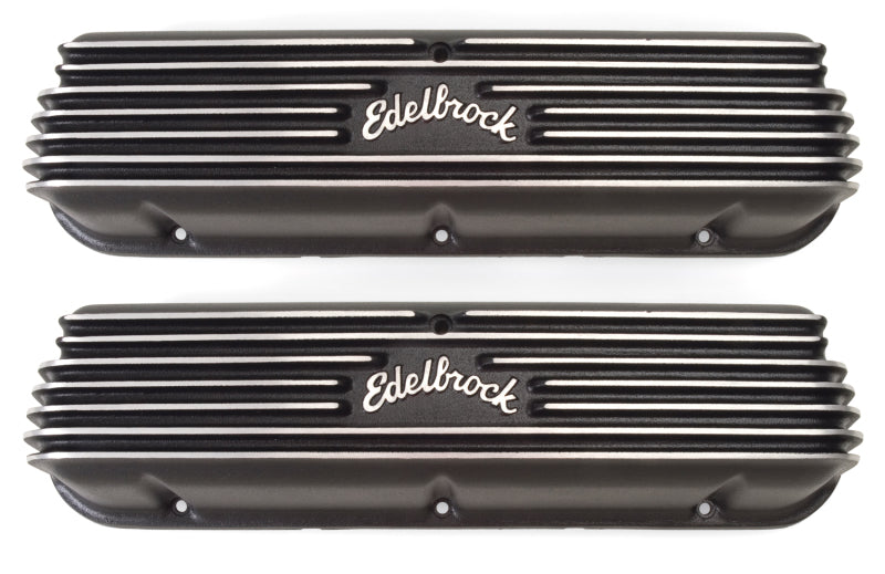 Edelbrock Valve Cover Classic Series Ford 1962-95 221 351W V8 Black Edelbrock Valve Covers