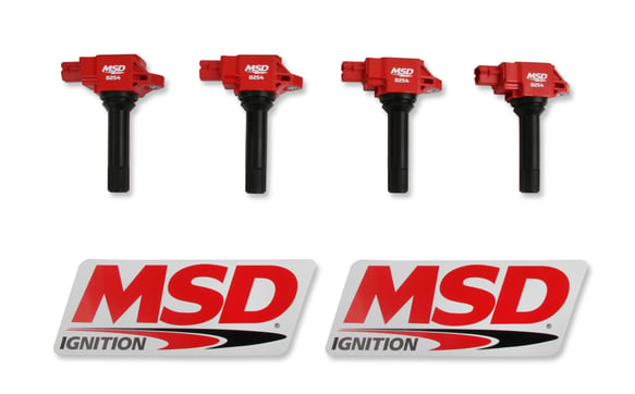 MSD Ignition Coil - Blaster Series - Red - 4-Pack 82544 MSD Autoparts