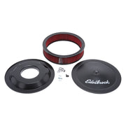 Edelbrock Air Cleaner Pro-Flo Series Round 14 In Diameter Cloth Element 3/8Indropped Base Black Edelbrock Air Filters - Universal Fit