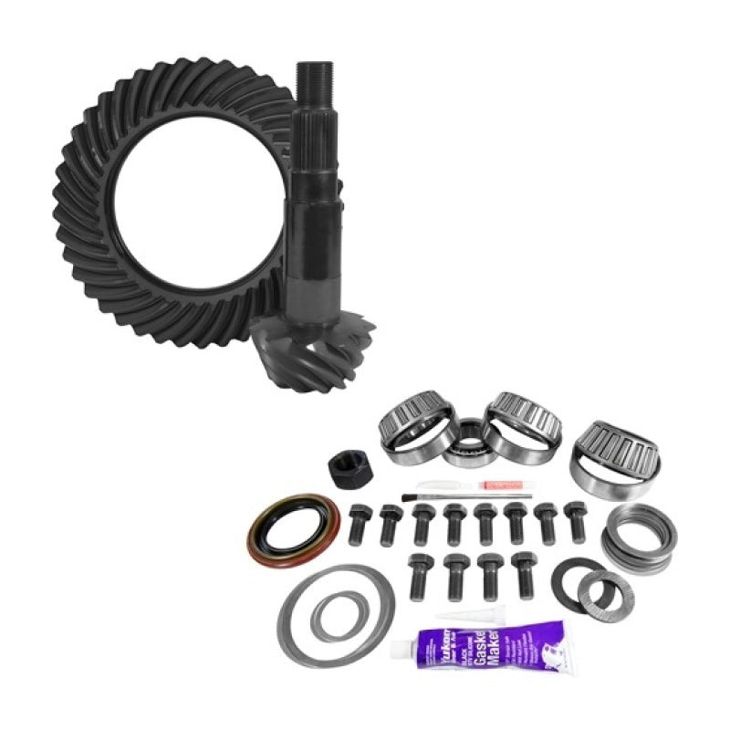 USA Standard Ring & Pinion Gear Set Dana 80 11.25in 3.73 Ratio w/ Install Kit 4.125in OD Head BRG Yukon Gear & Axle Differential Install Kits