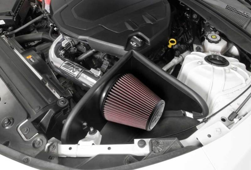 K&N 16-17 Chevy Camaro 3.6L Silver Typhoon Short Ram Intake K&N Engineering Cold Air Intakes