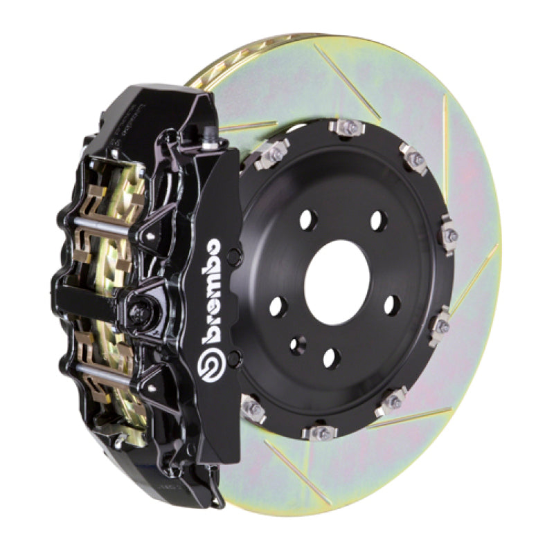 Brembo 08-13 M3/11-12 1M Front GT BBK 6 Piston Cast 365x34 2pc Rotor Slotted Type1-Black Brembo Brake Kits - Performance Slot