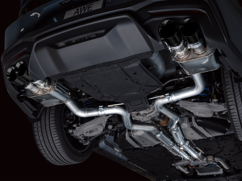 AWE 2024 Ford Mustang GT Fastback S650 RWD SwitchPath Catback Exhaust w/ Quad Diamond Black Tips AWE Tuning Catback
