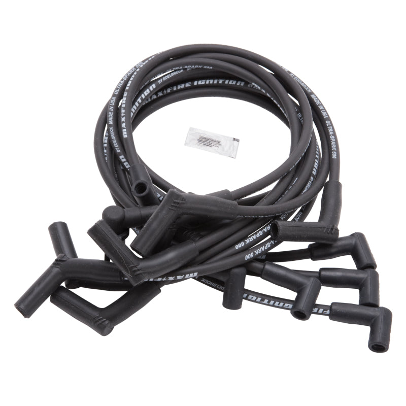 Edelbrock Spark Wire Set SBF 83-96 500 Ohm Resistance Black (Set of 10) Edelbrock Spark Plug Wire Sets