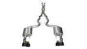 Corsa 2015-2017 Ford Mustang GT 5.0 3in Cat Back Exhaust Black Quad Tips (Xtreme) CORSA Performance Catback