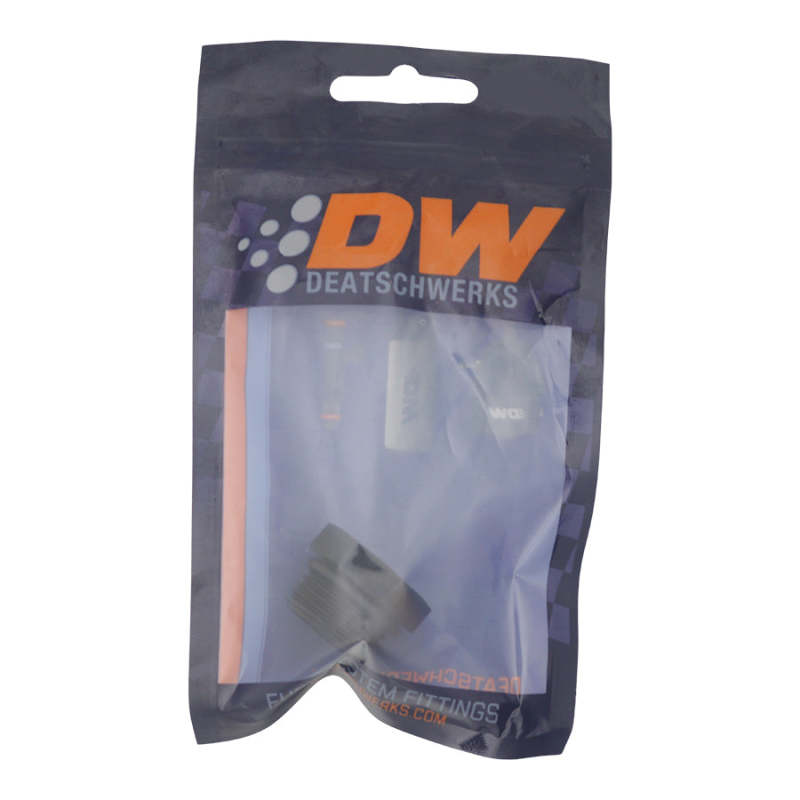 DeatschWerks 10AN ORB Male Plug Fitting with 1/8in NPT Gauge Port - Anodized Matte Black DeatschWerks Fittings