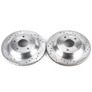 Power Stop 88-95 Chevrolet Corvette Front Evolution Drilled & Slotted Rotors - Pair PowerStop Brake Rotors - Slot & Drilled
