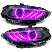 Oracle Lighting 18-23 Ford Mustang Dynamic ColorSHIFT LED Headlights - Black Series ORACLE Lighting Headlights