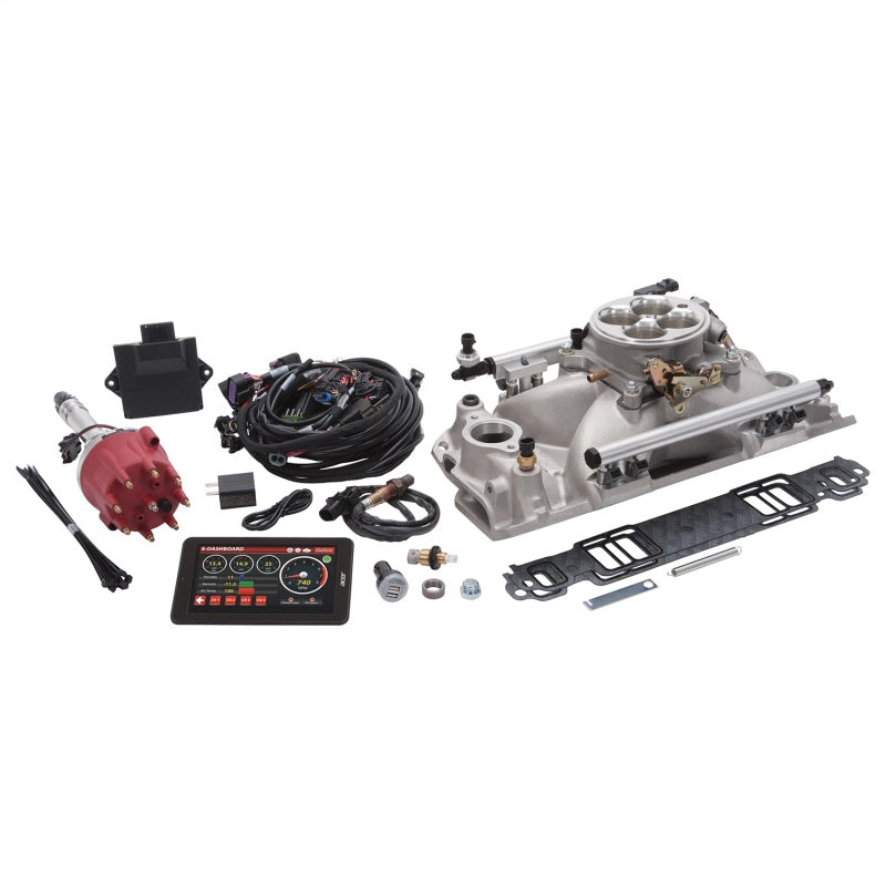 Edelbrock Pro Flo 4 EFI System Seq Port SBC 1986 & Earlier 625 Max HP 35lb/hr Satin Finish Edelbrock Fuel Injection Control Modules