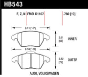 Hawk 06-11 Audi A3 2.0L Base Front ER-1 Brake Pads Hawk Performance Brake Pads - Racing
