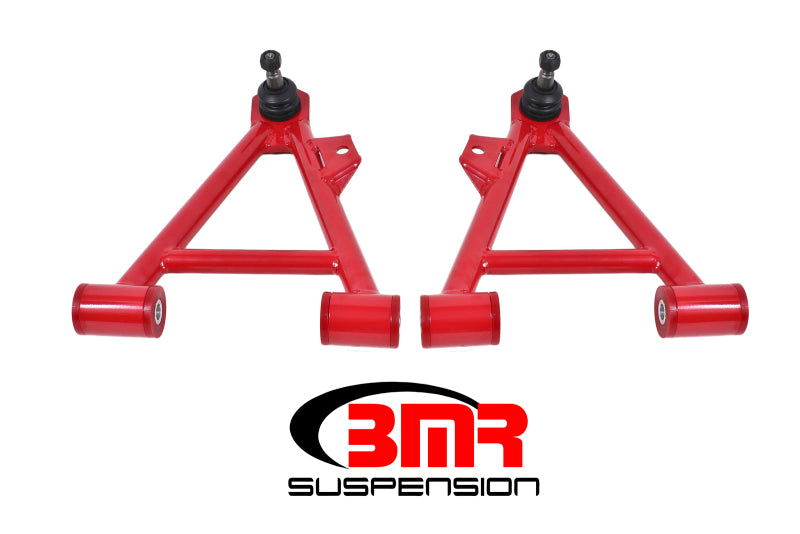 BMR 94-04 Mustang Lower Non-Adj. A-Arms (Coilover Only) w/ Tall Ball Joint (Polyurethane) - Red BMR Suspension Control Arms