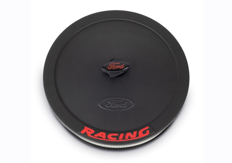 Ford Racing Air Cleaner Kit - Black Crinkle Finish w/ Red Emblem Ford Racing Air Filters - Universal Fit