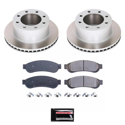 Power Stop 10-12 Ford F-350 Super Duty Rear Semi-Coated Rotor Kit PowerStop Brake Kits - Performance Blank