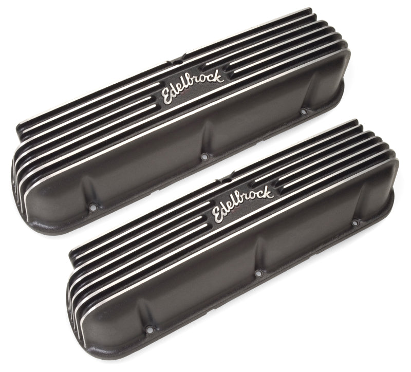 Edelbrock Valve Cover Classic Series Ford 1962-95 221 351W V8 Black Edelbrock Valve Covers