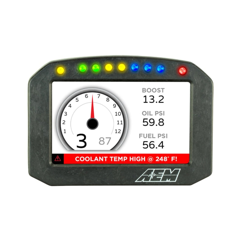 AEM CD-5G Carbon Flush Digital Dash Display w/ Internal 20Hz GPS & Antenna AEM Gauges