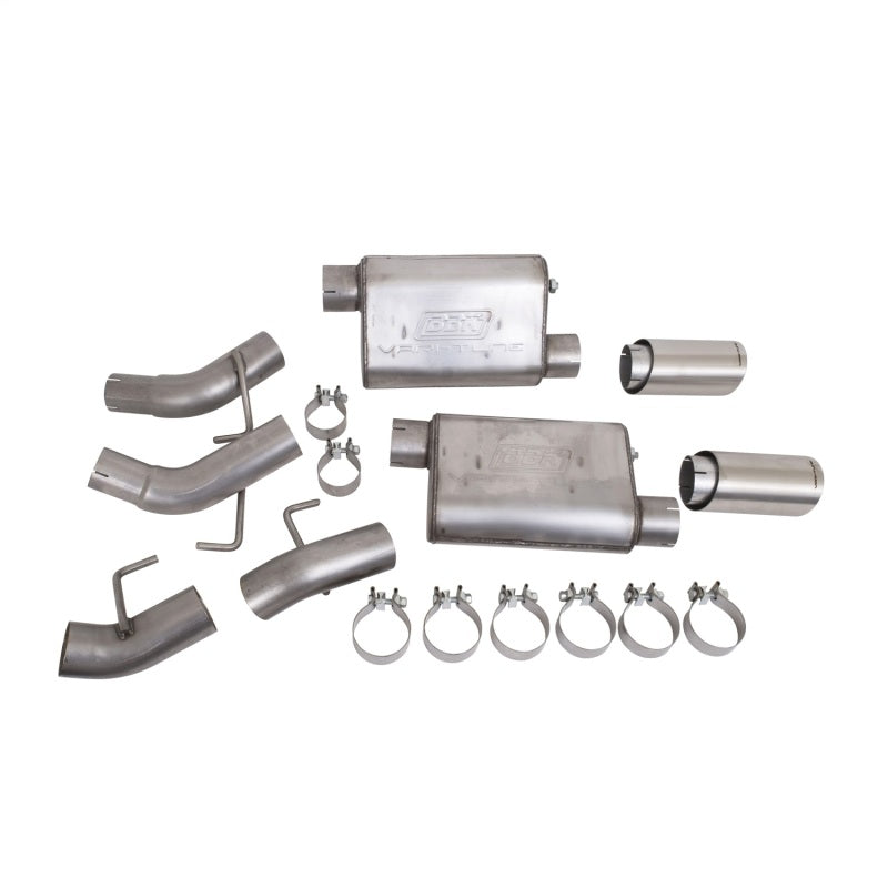 BBK Vari-Tune Axle Back Exhaust Kit 2 Adjustable Performance Mufflers 2-3/4 Pipe 4 in. Tips BBK Axle Back