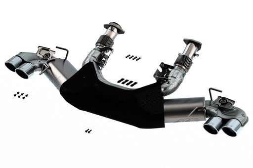 Borla 2020 Chevrolet Corvette C8 6.2L ATAK 3in Exhaust System Dual Round A/C Tips 4inx 4.75in Borla Catback