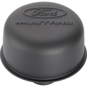 Ford Racing Black Crinkle Finish Breather Cap w/ Ford Mustang Logo Ford Racing Engine Breather Filters