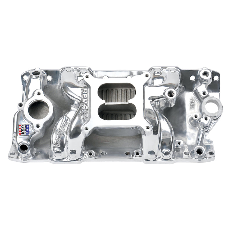 Edelbrock Polished S/B Chevy RPM Air-Gap Manifold Edelbrock Intake Manifolds