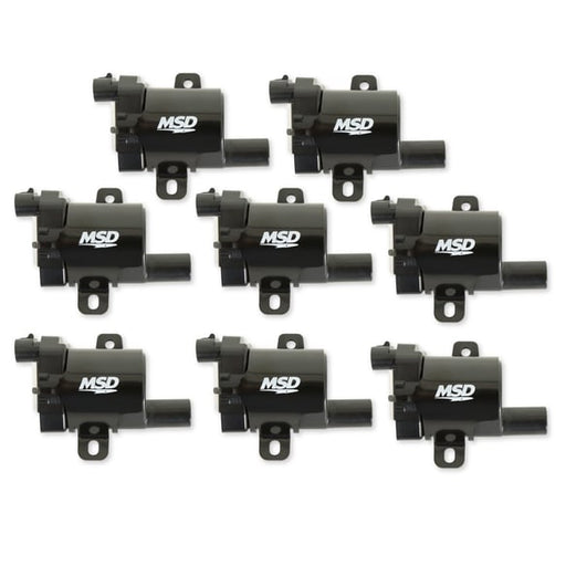 MSD Ignition Coil - Blaster Series - L-Series Truck Engine - Black - 8-Pack 826383 MSD Autoparts