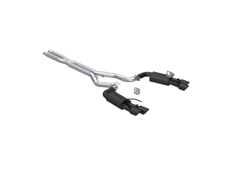 MBRP 2024 Ford Mustang GT 5.0L 3in Cat-Back Dual Split Rear - Quad Black Tips MBRP Catback