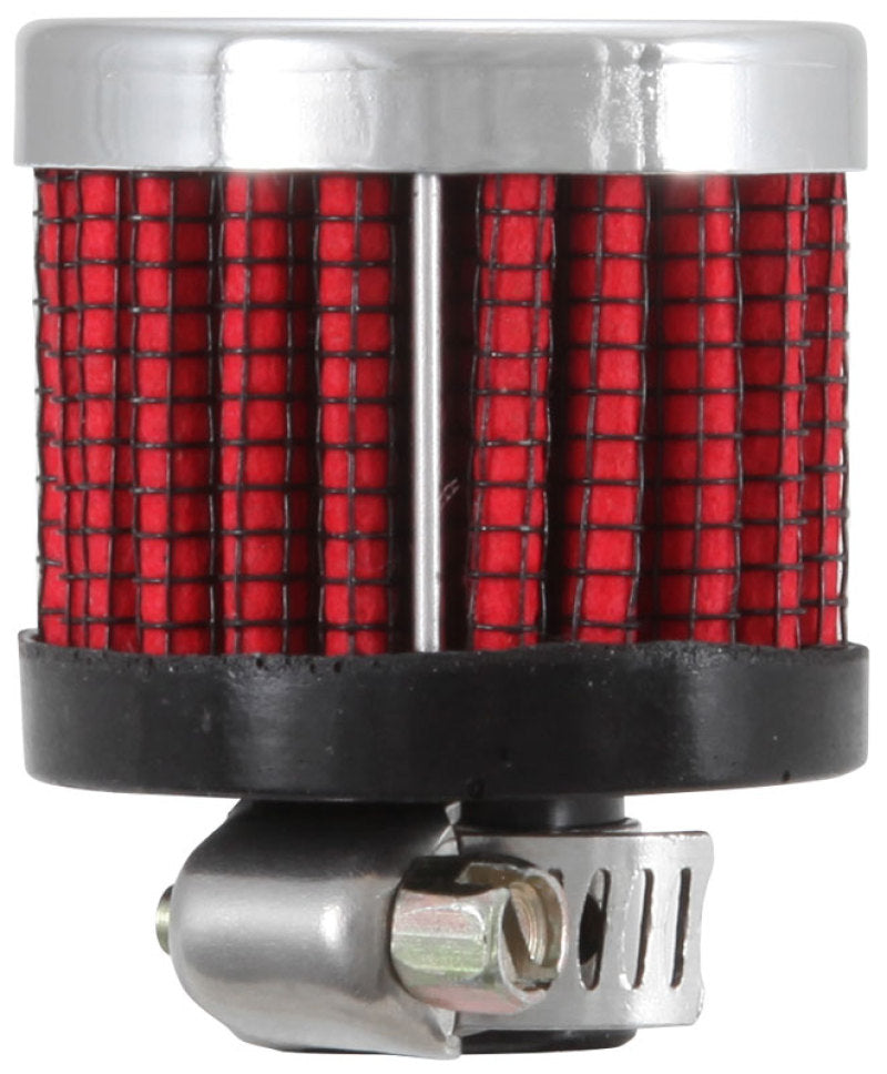 K&N .315/.431 Flange 1 3/8 inch OD 1.5 inch H Clamp On Crankcase Vent Filter K&N Engineering Air Filters - Universal Fit
