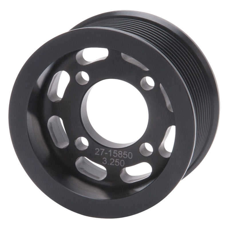 Edelbrock Pulley Supercharger Enforcer 10 Rib 3 25In Black Edelbrock Supercharger Pulleys