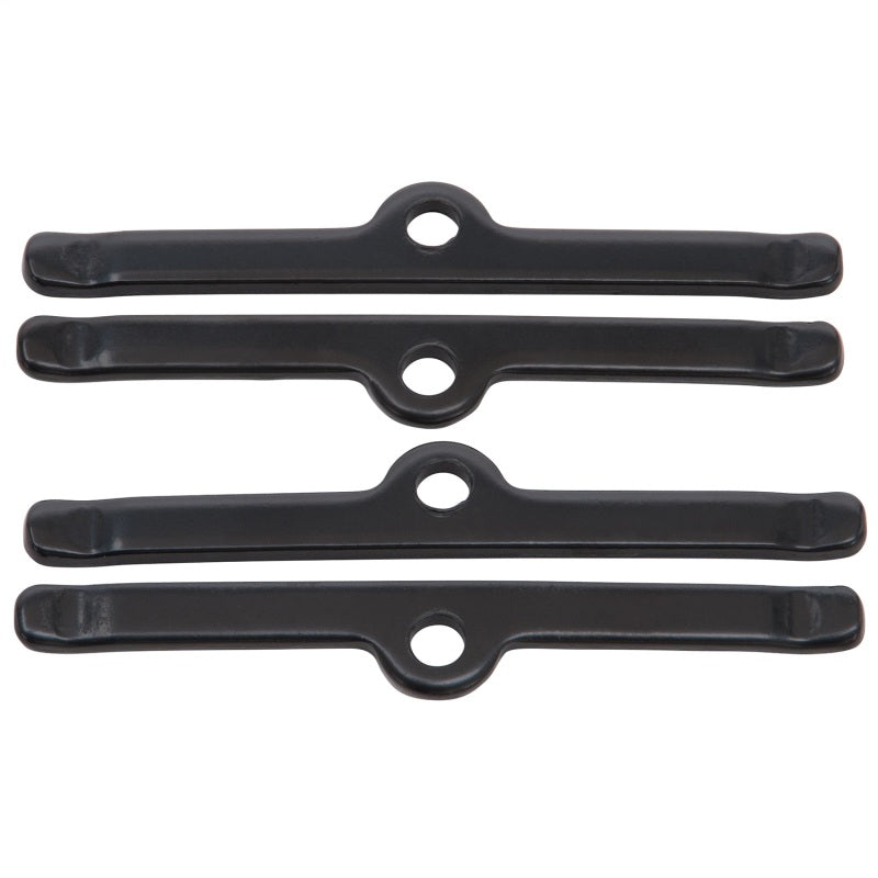 Edelbrock Vc Hold Down Tab Kit SBC 5In Long Steel Black Set of 4 Edelbrock Valve Covers