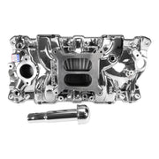 Edelbrock Chevy SB Performer EPS Intake Manifold w/ Oil Fill Tube - Chrome Plasma Edelbrock Intake Manifolds