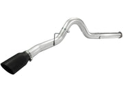 aFe Atlas 5in DPF-Back Aluminized Steel Exh Sys Ford Diesel Trucks 11-14 v8-6.7L td wrinkled blk tip aFe DPF Back