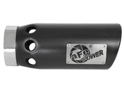 aFe Power Intercooled Tip Stainless Steel - Black 4in In x 5in Out x 12in L Bolt-On aFe Tips