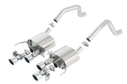 Borla 15 Chevy Corvette C7 ZO6 6.2L w/o AFM w/ NPP ATAK Quad RD RL IC Tips Center Rear Exit Exhaust Borla Catback
