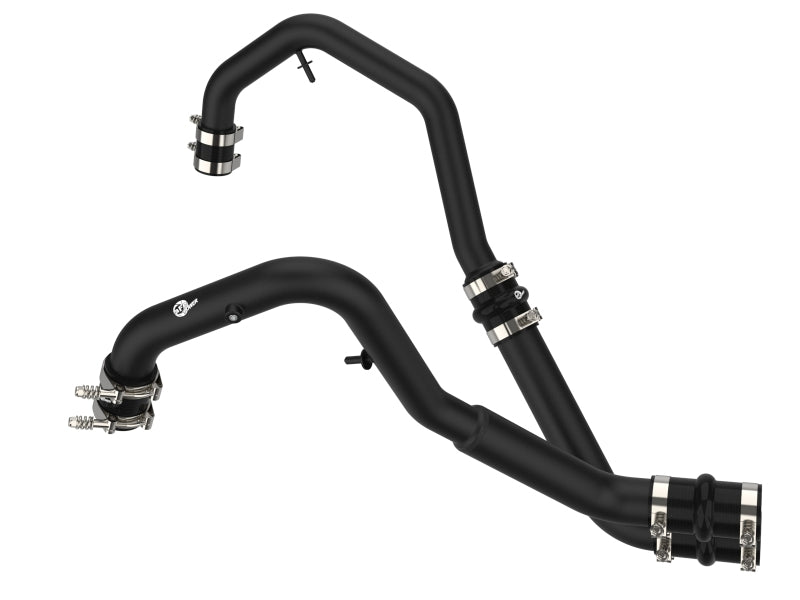 aFe Bladerunner Intercooler Hot Charge Pipe Black 2-2.5in 2021+ Ford F-150 V6-2.7L (tt) aFe Intercoolers