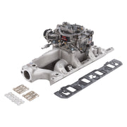 Edelbrock Manifold And Carb Kit Performer RPM Air-Gap Small Block Ford 289-302 Natural Finish Edelbrock Intake Manifolds