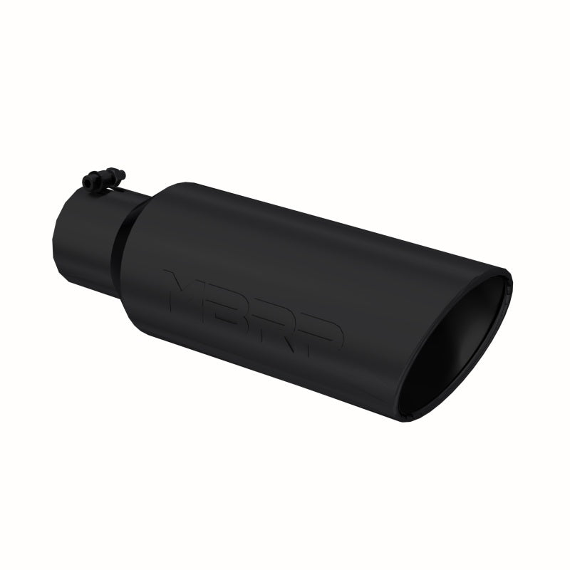 MBRP Universal Tip 6in OD Rolled End 4in Inlet 18in L Black Coated Exhaust Tip MBRP Tips