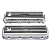 Edelbrock Valve Cover Elite II Chevrolet 1965 and Later 396-502 Big Block V8 Polished Edelbrock Valve Covers