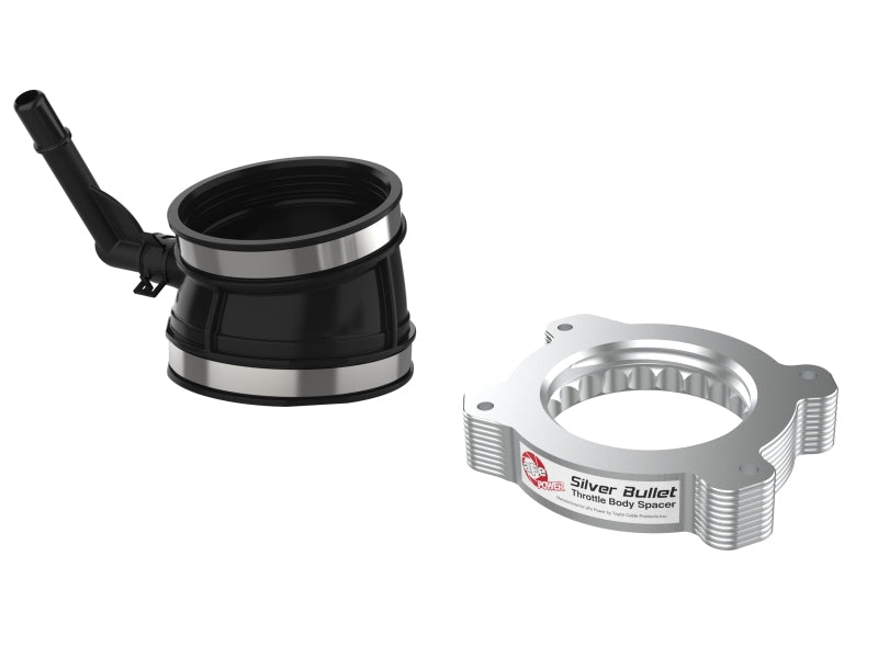 aFe 2020 Vette C8 Silver Bullet Aluminum Throttle Body Spacer Works w/ Factory Intake Only - Silver aFe Throttle Body Spacers